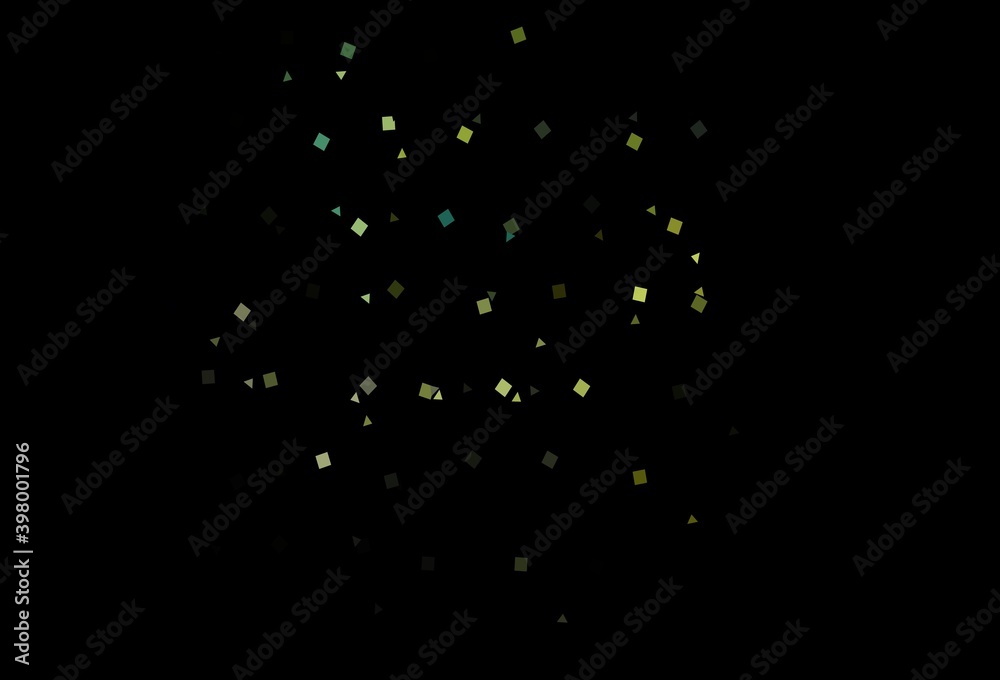 Dark Blue, Yellow vector texture in poly style with circles, cubes.