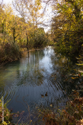 beautiful river in the nature