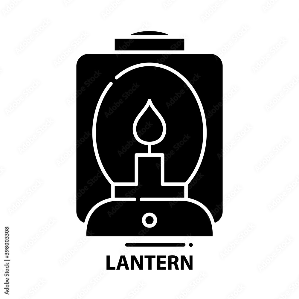 lantern symbol icon, black vector sign with editable strokes, concept illustration lantern symbol icon, black vector sign with editable strokes, concept illustration