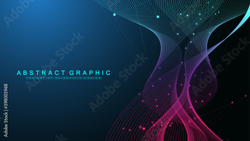 Scientific vector illustration genetic engineering and gene manipulation concept. DNA helix, DNA strand, molecule or atom, neurons. Abstract structure for Science or medical background. CRISPR CAS9.