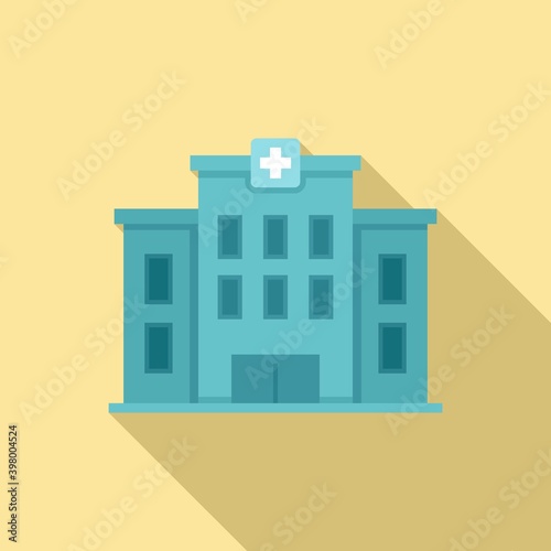 Chicken pox hospital icon. Flat illustration of chicken pox hospital vector icon for web design