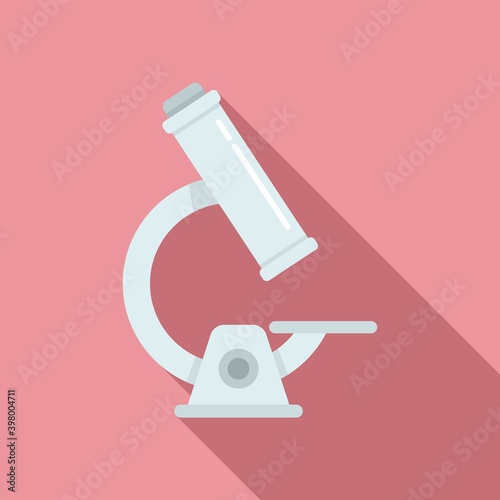 Chicken pox microscope icon. Flat illustration of chicken pox microscope vector icon for web design