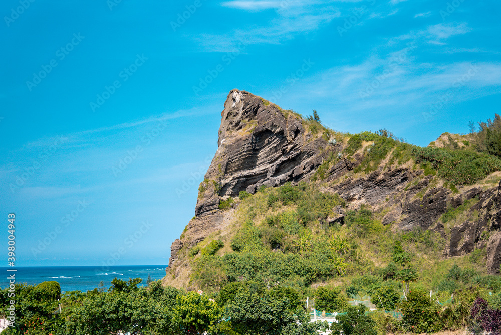 mountain and blue skye at Ly Son Island, Quang Ngai Province, Vietnam