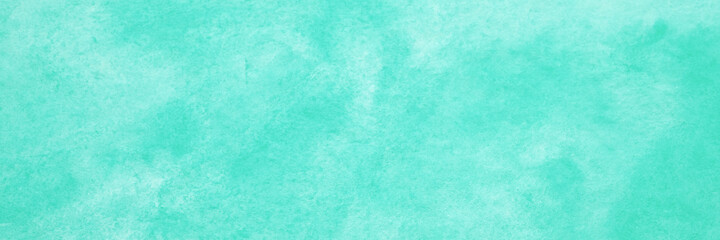 Green mint watercolour background, Watercolour painting soft textured on wet white paper background, Abstract green mint watercolor illustration banner, wallpaper