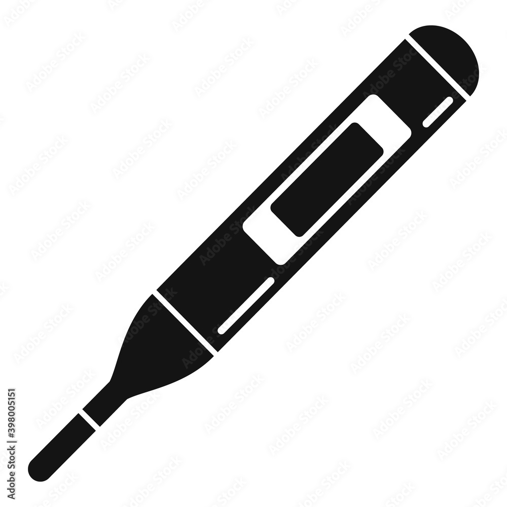 Chicken pox thermometer icon. Simple illustration of chicken pox thermometer vector icon for web design isolated on white background Chicken pox thermometer icon. Simple illustration of chicken pox thermometer vector icon for web design isolated on white background