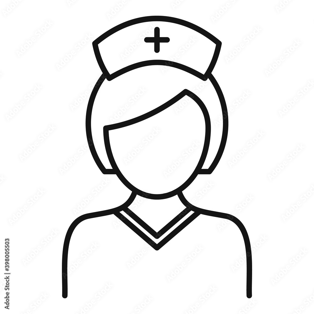 Chicken pox nurse icon. Outline chicken pox nurse vector icon for web design isolated on white background Chicken pox nurse icon. Outline chicken pox nurse vector icon for web design isolated on white background
