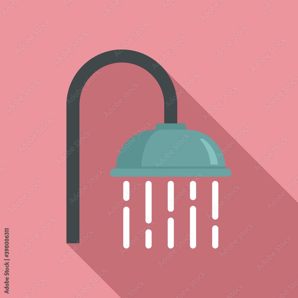 Room service shower icon. Flat illustration of room service shower vector icon for web design Room service shower icon. Flat illustration of room service shower vector icon for web design