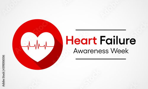 Vector illustration on the theme of Heart Failure awareness week observed each year during February.
