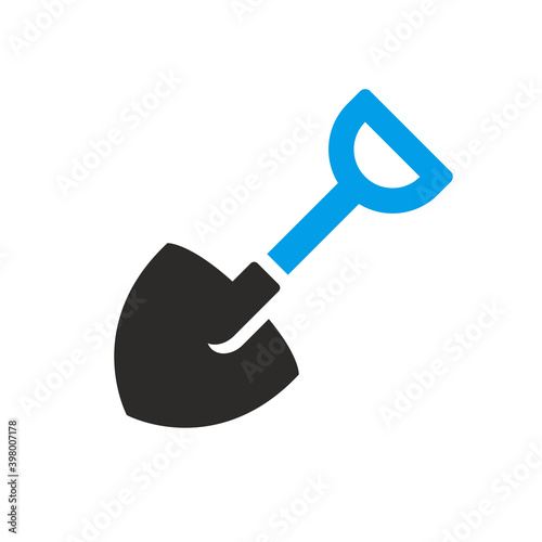 Logotipo pala pequeña en azul y gris