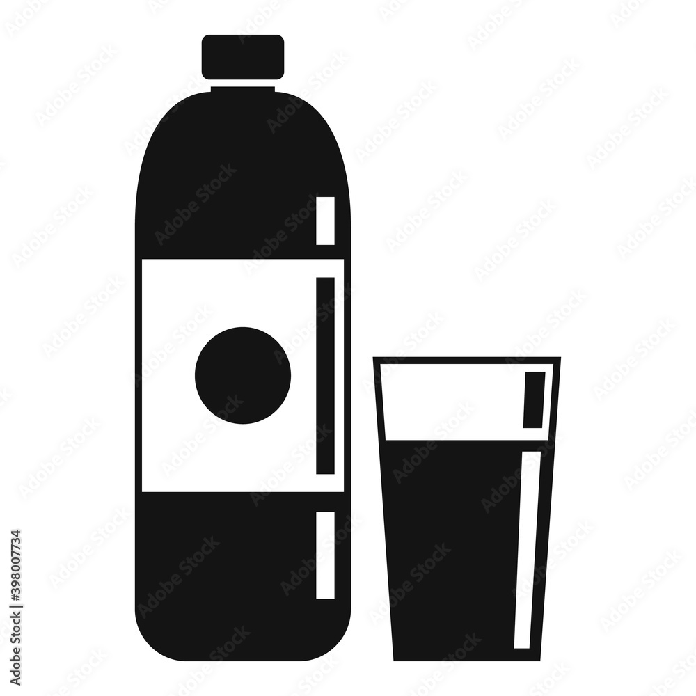 Room service water bottle icon. Simple illustration of room service water bottle vector icon for web design isolated on white background Room service water bottle icon. Simple illustration of room service water bottle vector icon for web design isolated on white background