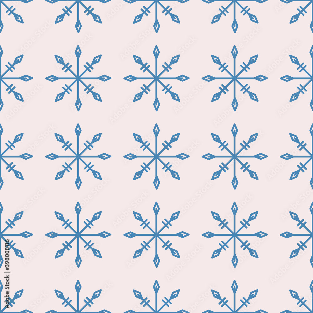 Seamless pattern with simple blue snowflakes for Christmas and New Year design, wrapping paper, wallpapers. Seamless pattern with simple blue snowflakes for Christmas and New Year design, wrapping paper, wallpapers.