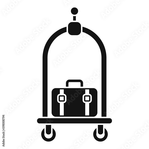 Room service bag transport icon. Simple illustration of room service bag transport vector icon for web design isolated on white background