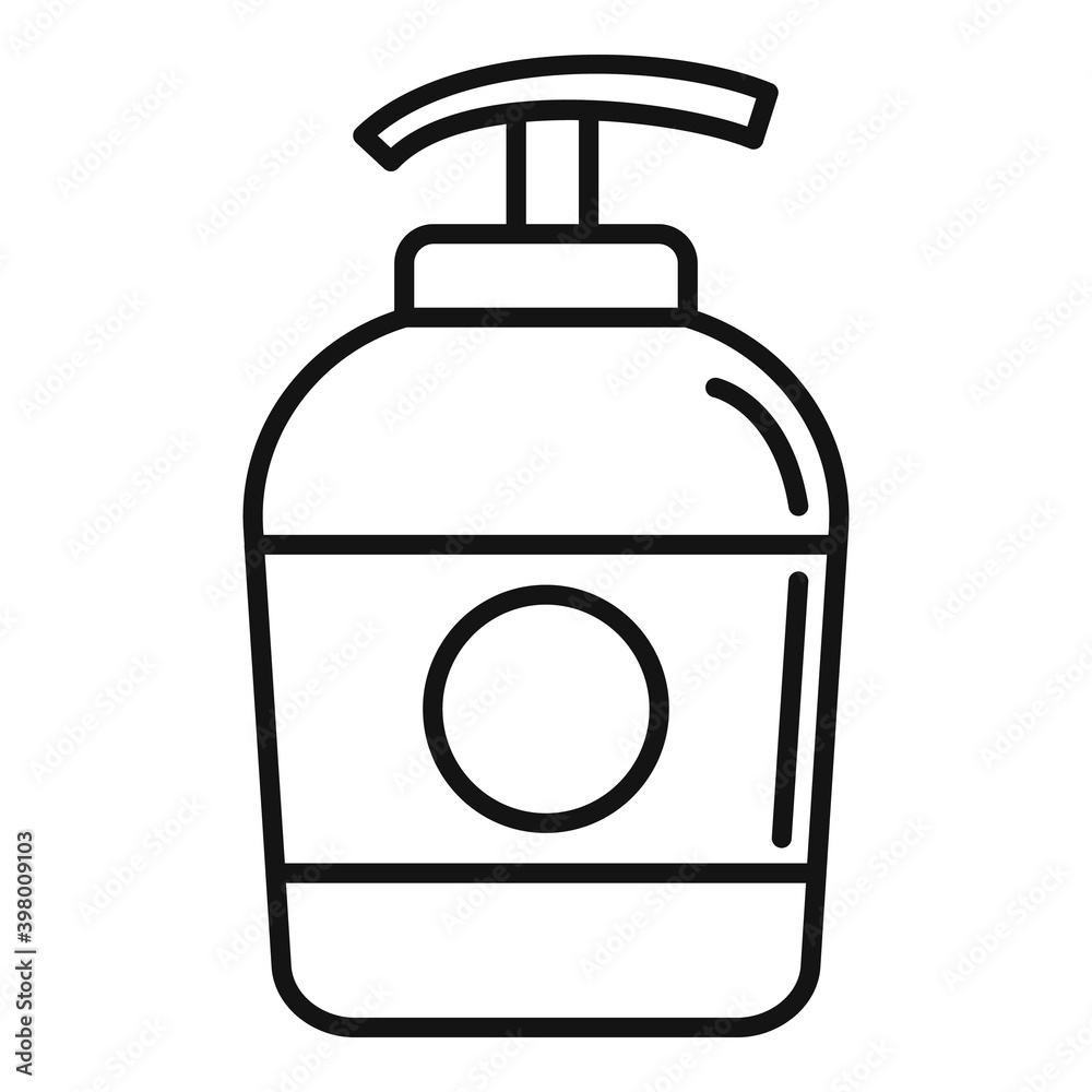 Dispenser soap icon. Outline dispenser soap vector icon for web design isolated on white background