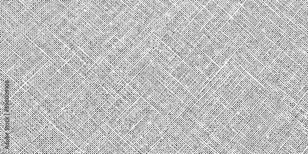 Vector fabric texture. Distressed texture of weaving fabric. Grunge background. Abstract halftone vector illustration.