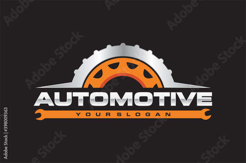 automotive wheel gear emblem logo