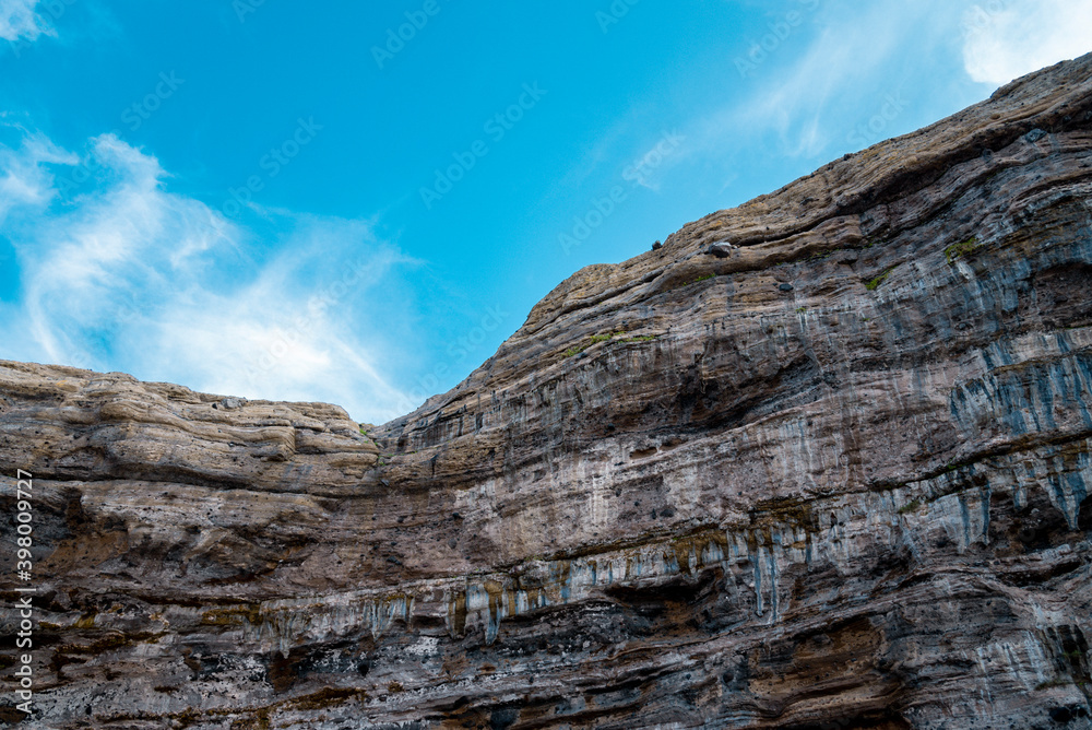 Wavy Cave ( Cau Cave) with Great cliffs on Ly Son Island, Quang Ngai Province, Vietnam