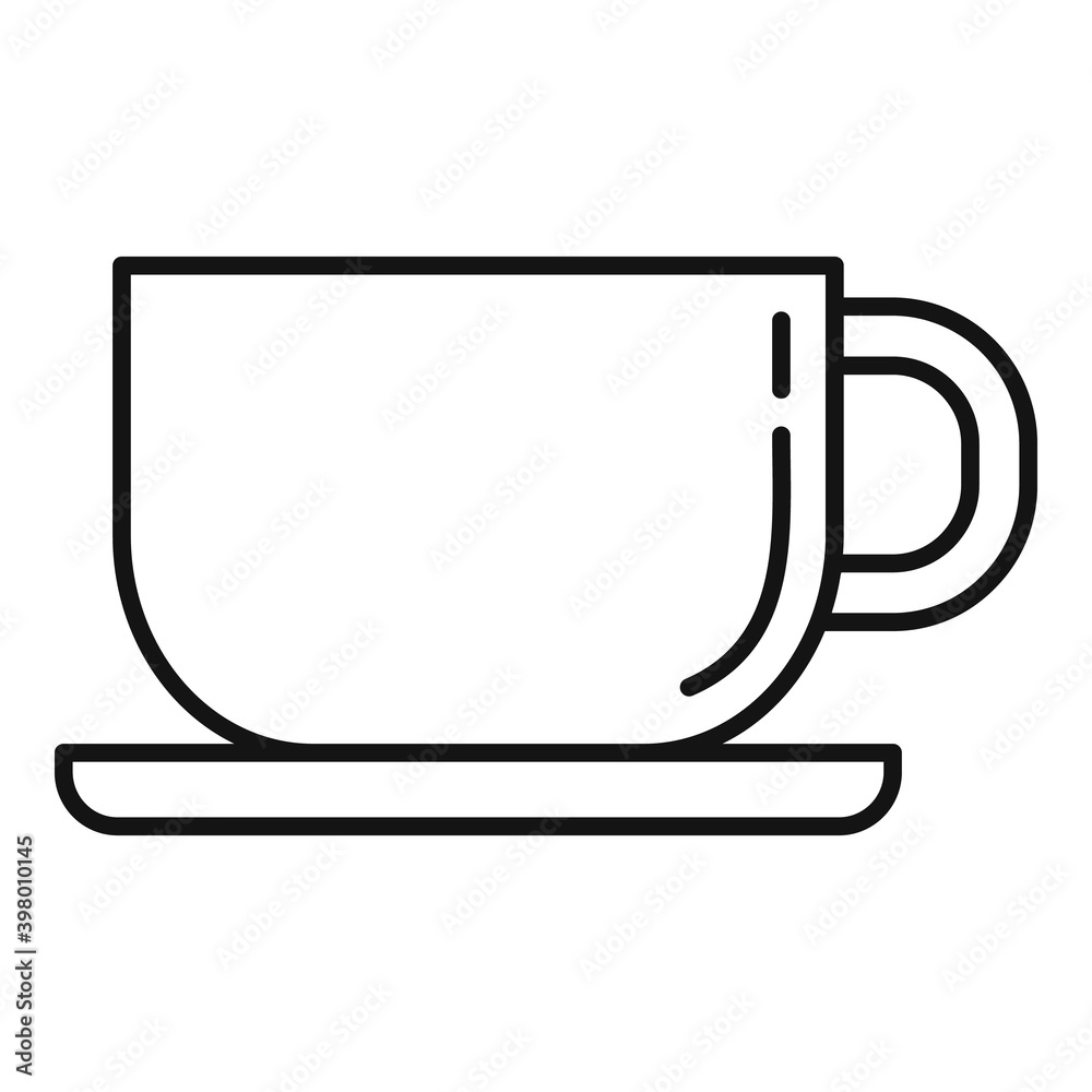 Room service coffee cup icon. Outline room service coffee cup vector icon for web design isolated on white background Room service coffee cup icon. Outline room service coffee cup vector icon for web design isolated on white background
