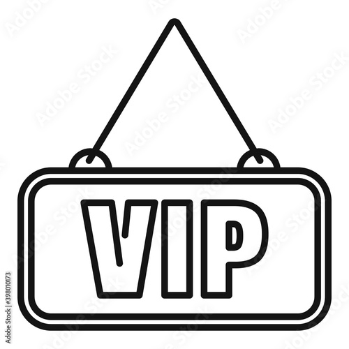 Room service vip icon. Outline room service vip vector icon for web design isolated on white background