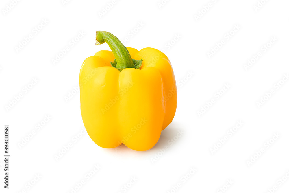 Fresh yellow peppers isolated on white background Fresh yellow peppers isolated on white background