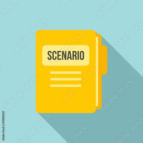 Scenario folder icon. Flat illustration of scenario folder vector icon for web design photo