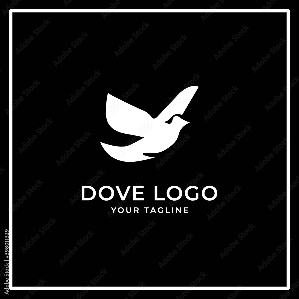 Simple Dove Logo White Concept Simple Dove Logo White Concept