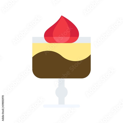 Parfait icon, Christmas food and drink vector
