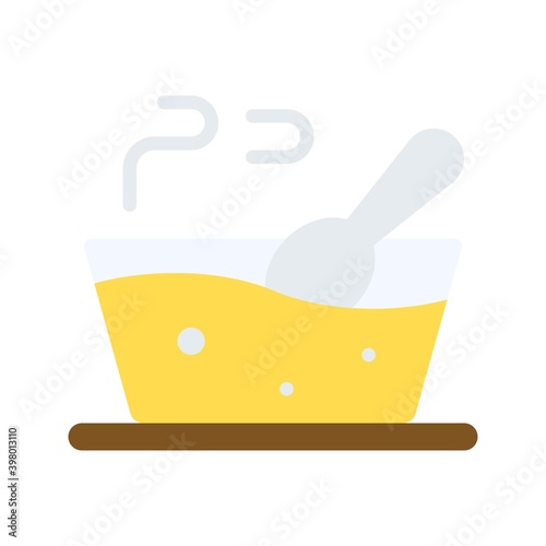 Soup icon, Christmas food and drink vector