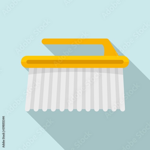 Cleaning surface brush icon. Flat illustration of cleaning surface brush vector icon for web design