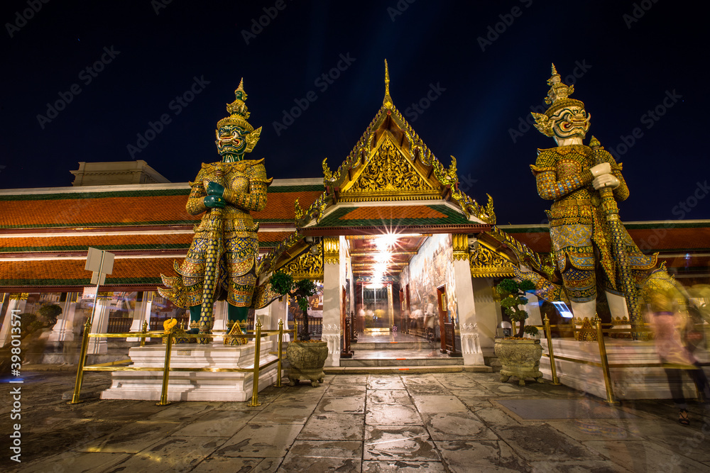 Background of one of Bangkok's major tourist attractions(Temple of the Emerald Buddha-Wat Phra Si Rattana Satsadaram/Wat Phra Kaew, tourists all over the world always come to admire the beauty in thai