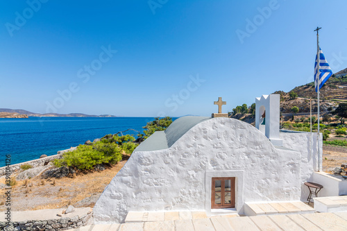 Fotobehang A small chapel in Patmos Island