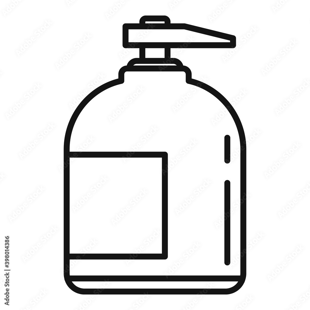 Dispenser soap icon. Outline dispenser soap vector icon for web design isolated on white background Dispenser soap icon. Outline dispenser soap vector icon for web design isolated on white background