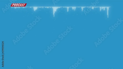 Podcast logo. Recording studio template