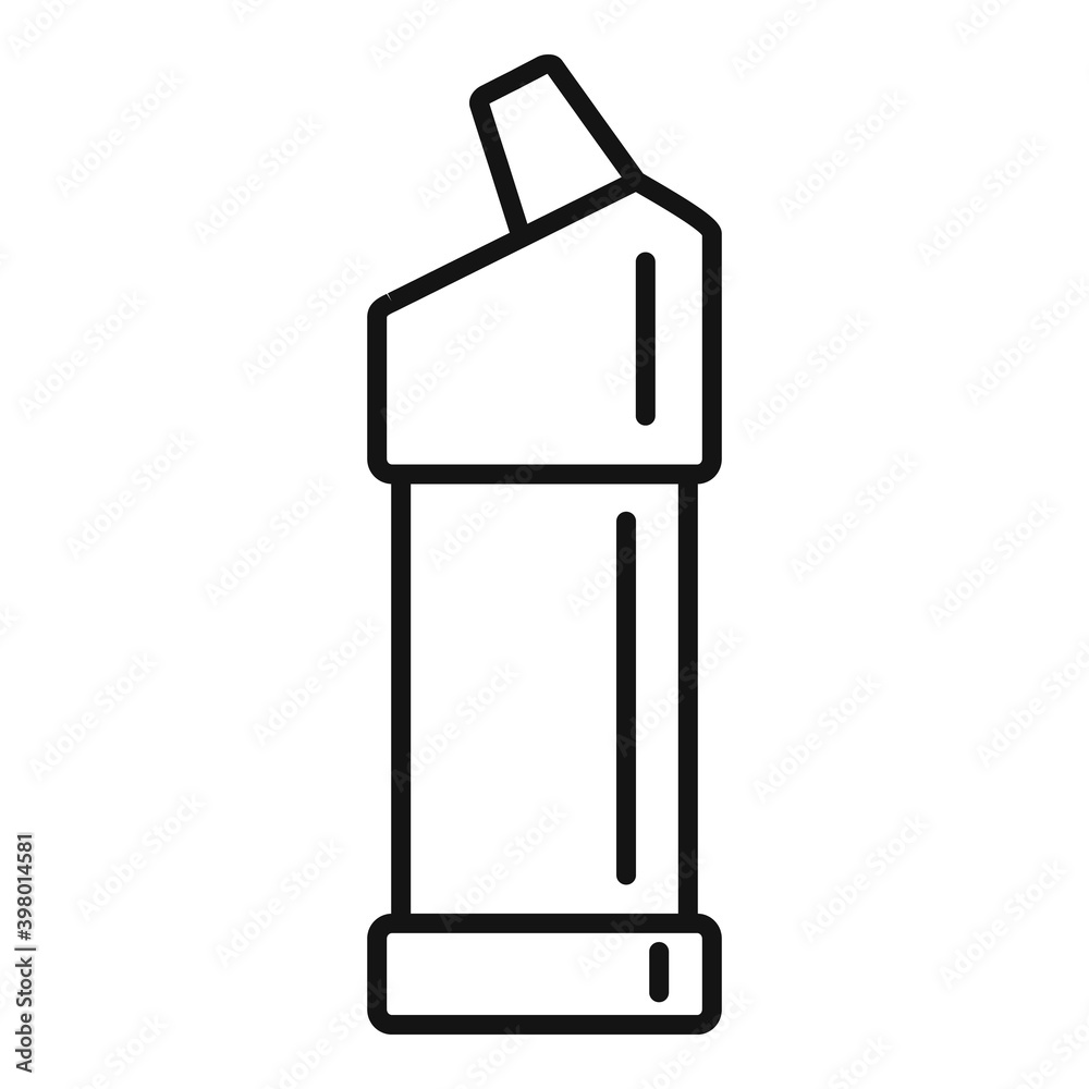 Fototapeta premium Toilet cleaner bottle icon. Outline toilet cleaner bottle vector icon for web design isolated on white background