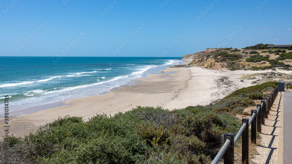 Fototapeta premium The carpark views of the beautiful Port Willunga beach in South Australia on December 8th 2020