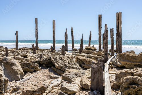 The iconic jetty ruins in Port Willunga South Australia on December 8th 2020