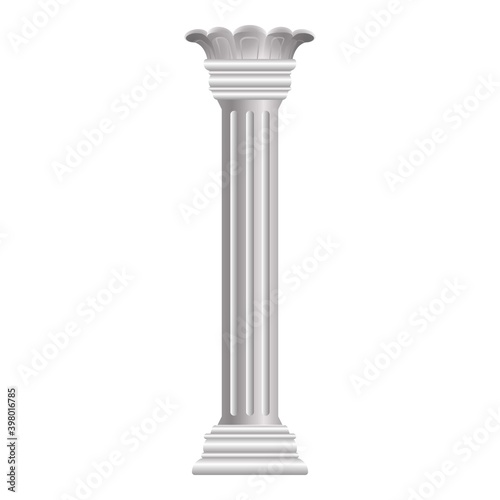 Pillar building icon. Cartoon of pillar building vector icon for web design isolated on white background