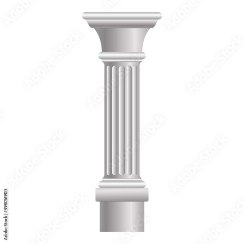 Ruin column icon. Cartoon of ruin column vector icon for web design isolated on white background