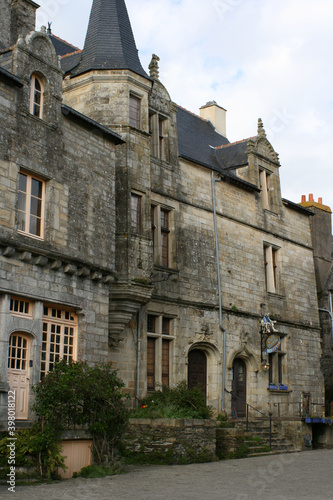 stone mansion and house in rochefort-en-terre in brittany (france)