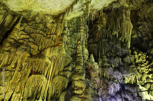 Interior of the Cave of Zeus in Crete, Greece photo
