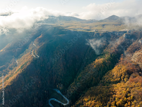 Landscape of Vratsata pass at Balkan Mountains, Bulgaria photo