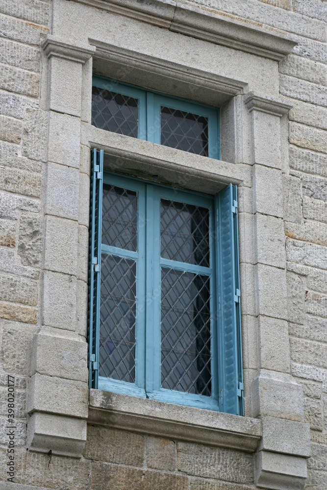 window in rochefort-en-terre in brittany (france) window in rochefort-en-terre in brittany (france)