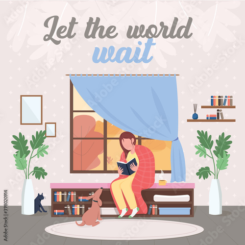 Relaxation at home social media post mockup