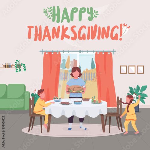 Autumn family holiday social media post mockup