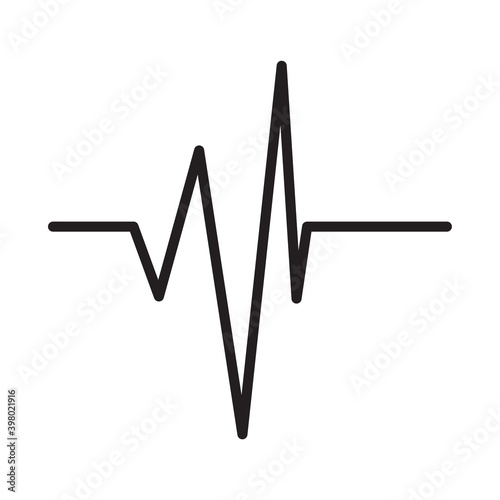 Sound audio wave. Vector isolated on white background. Sound wave for voice recording tattoo, music audio icon, eq, radio logo and waveform. Musical melody design. Soundwave audio music vector