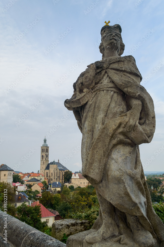 Statues of Jesuit saints at the Jesuit College, Kutna Hora, Czech Republic