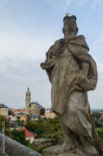 Statues of Jesuit saints at the Jesuit College  Kutna Hora  Czech Republic