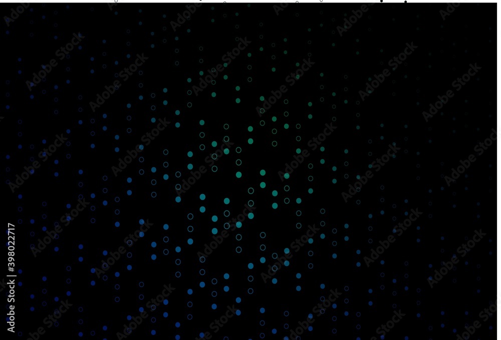 Dark Blue, Green vector pattern with spheres. Dark Blue, Green vector pattern with spheres.