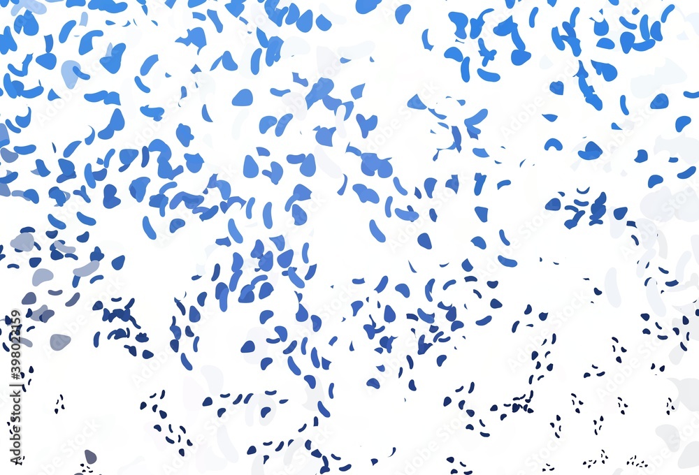 Light BLUE vector pattern with chaotic shapes. Light BLUE vector pattern with chaotic shapes.