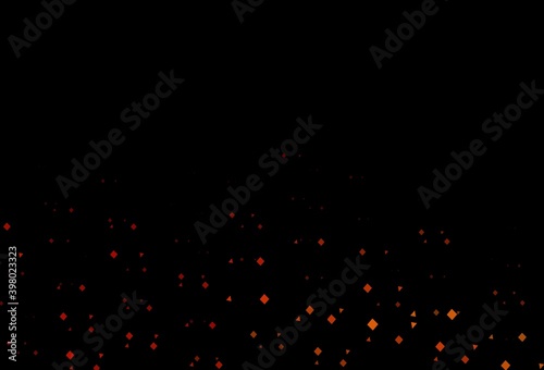 Dark orange vector cover in polygonal style with circles.