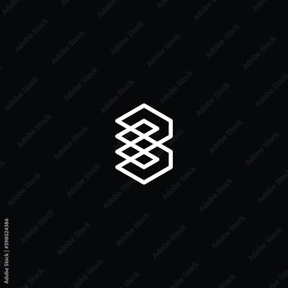 Letter B Logo, minimal B Line art Logo Template Letter B Logo, minimal B Line art Logo Template